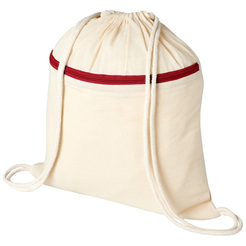 Sacca Zaino in cotone naturale con zip